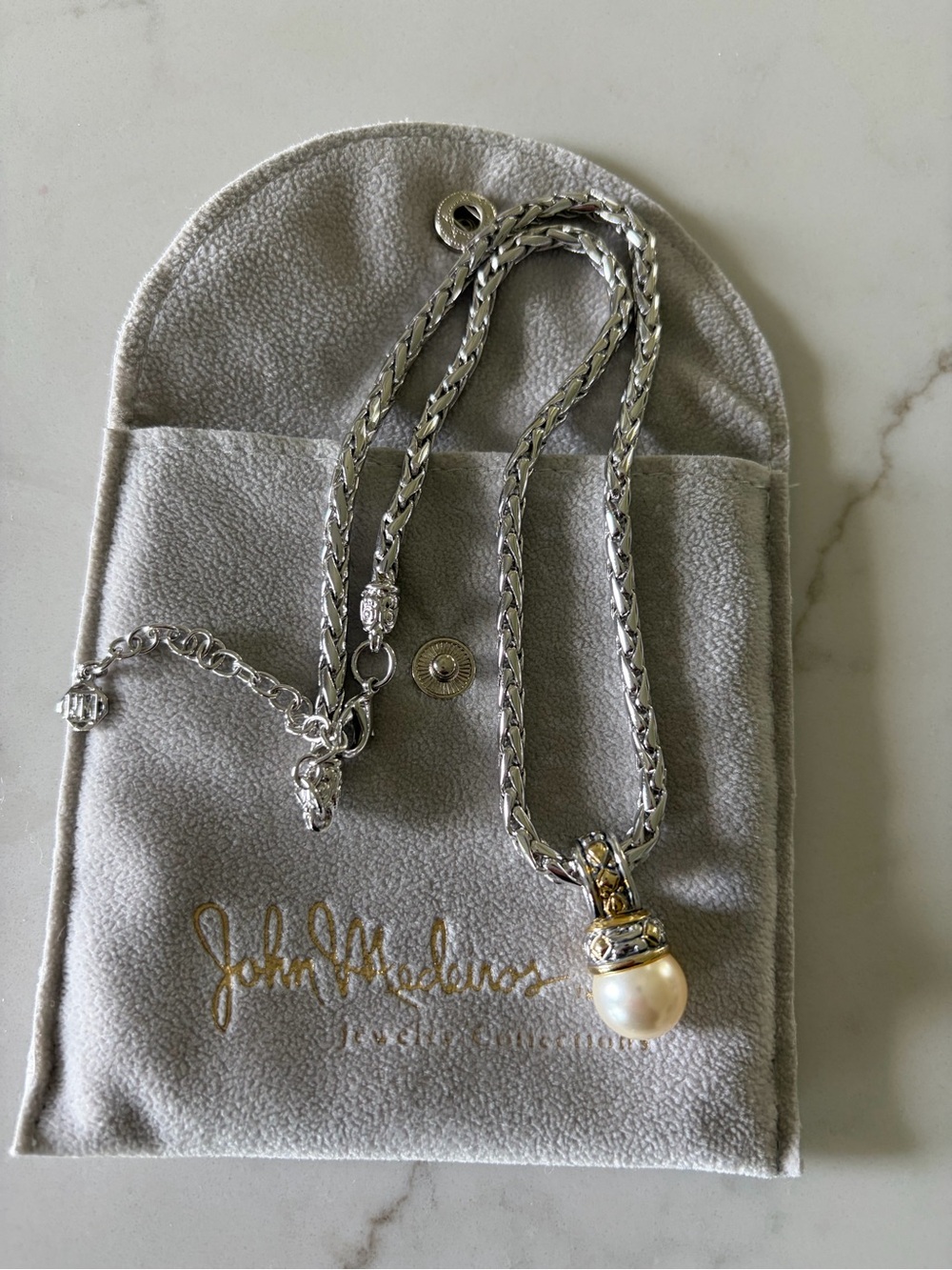 John Medeiros Ocean Images Collection - Pearl Slider Pendant Necklace